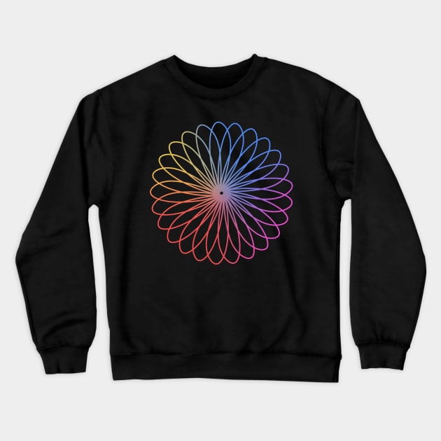 Spirograph Flower Crewneck Sweatshirt by diffrances